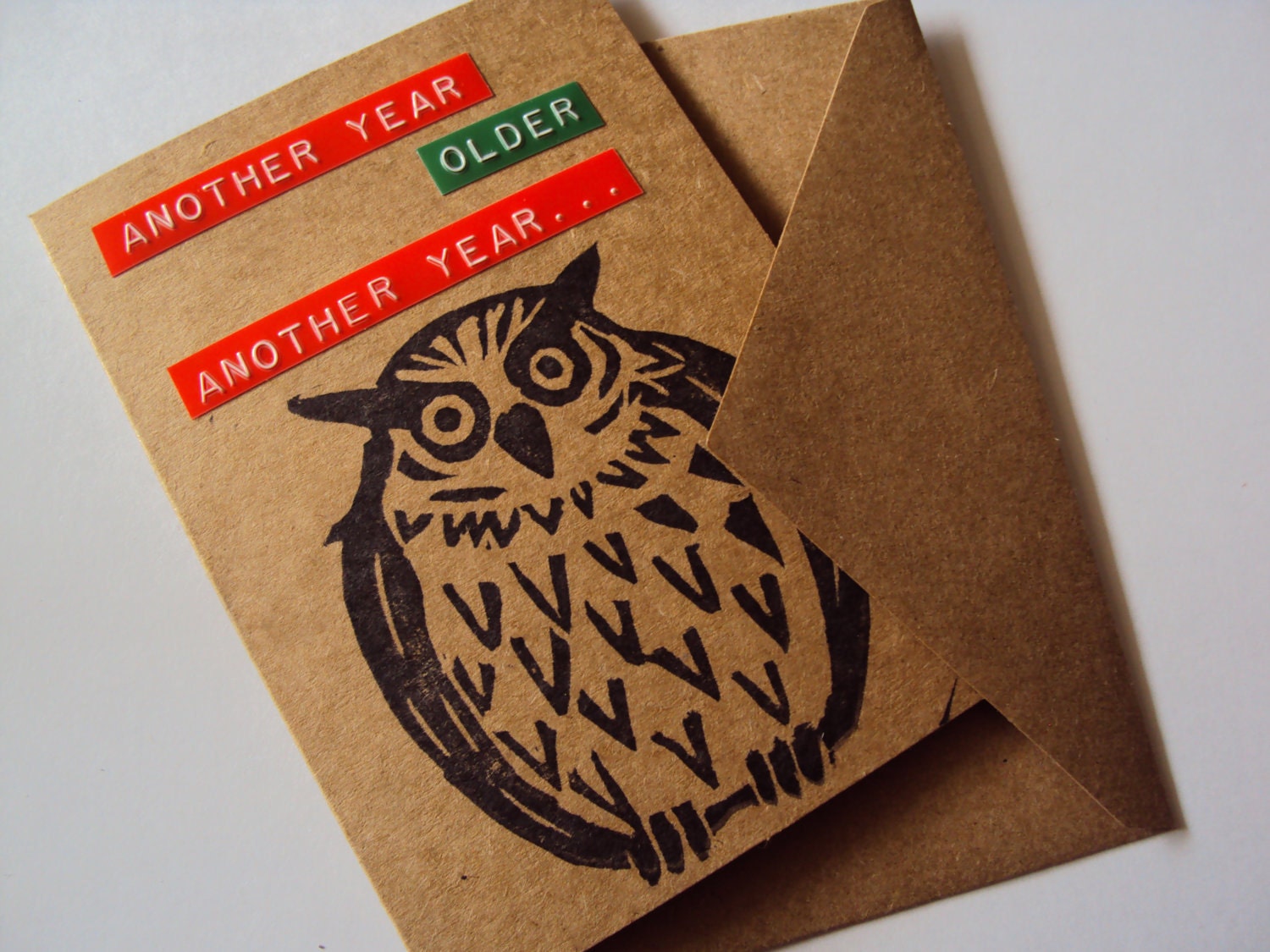 Another Year Older... Handmade Owl Birthday Card