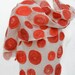 Nuno Felt Scarf on Cotton, Zingy Orange on Cream