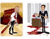 Shaun of the Dead - American Psycho - Framed 4x6 Mini Prints