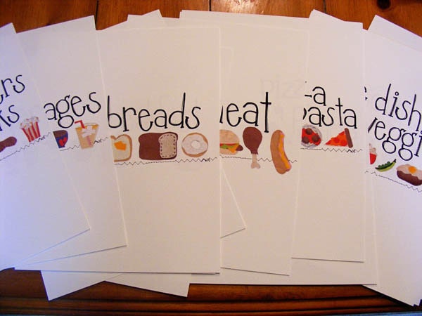 Printable Recipe Binder Categories