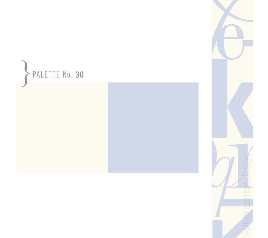 16x20 EMBLEM print custom name : Palette No. 20 cream blue