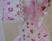 Pink Bonnet and Bib Set