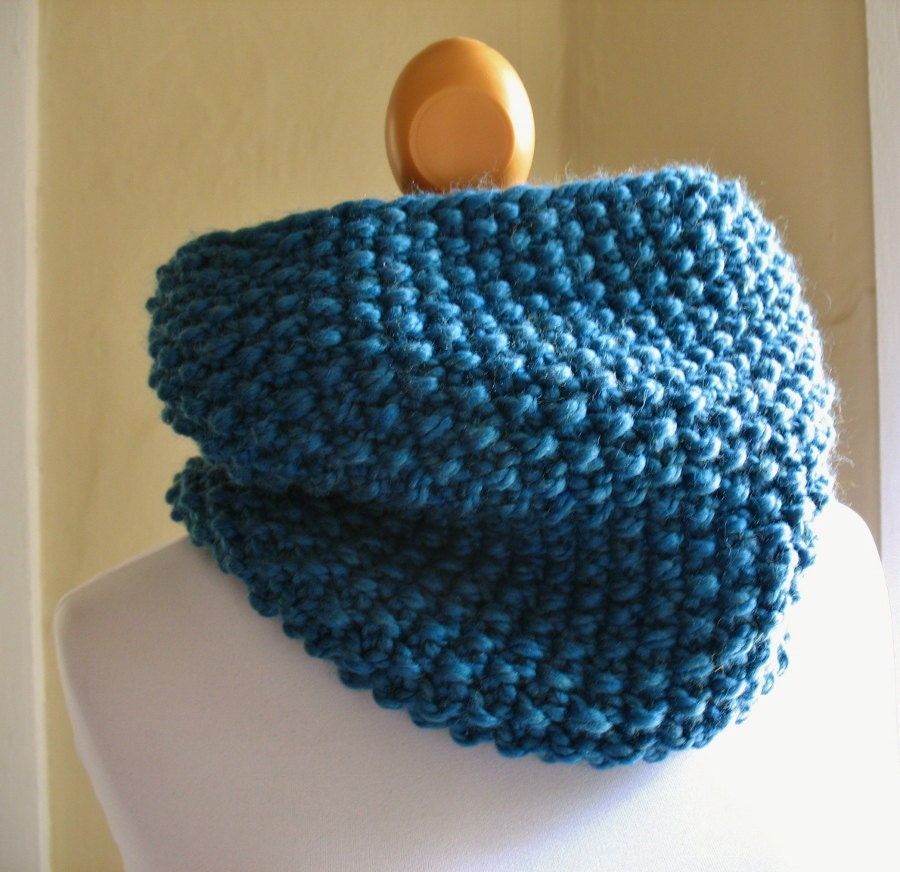 Teal Knit Cowl / Neckwarmer - CHOOSE Your Color - Beatrix Potter's - Unisex - Lit Knits
