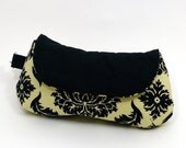 damask curvy clutch wristlet