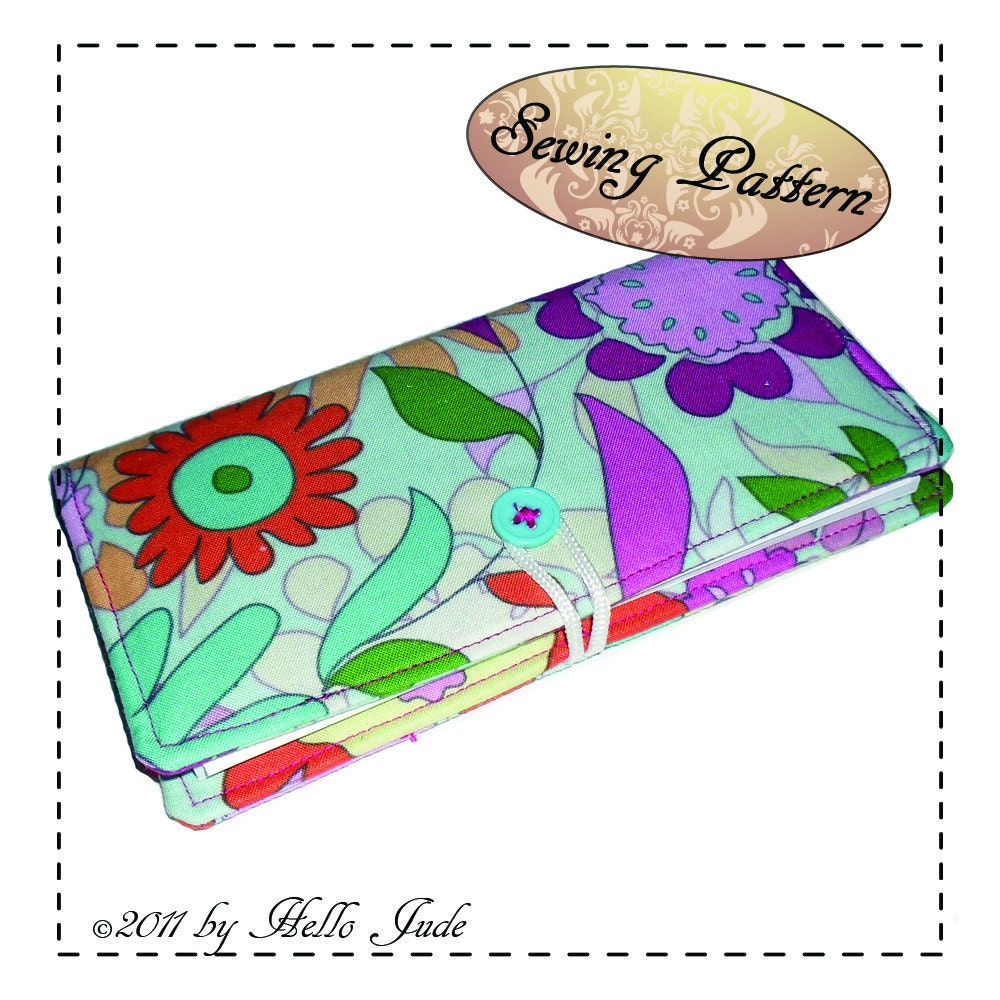 Checkbook Cover PDF Sewing Pattern by HelloJude on Etsy