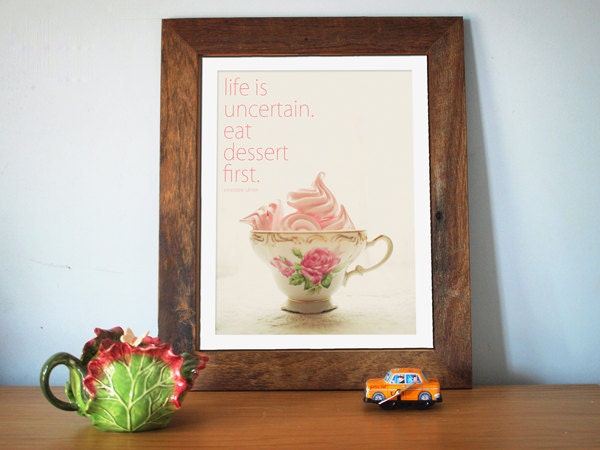 Have Dessert. Fine Art Photography. Pink Meringues. Home Decor. Dreamy. Kitchen Art. Size A4