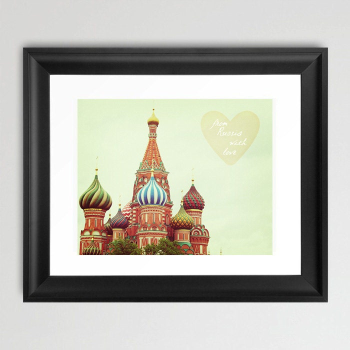READY-TO-SHIP: Russia With Love. Fine Art Photography.  Moscow. St. Basil's Cathedral. Orange. Size 5x7" (Only One Left)