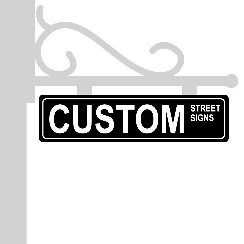 Custom Black Metal Street Sign by RightSideStuff on Etsy