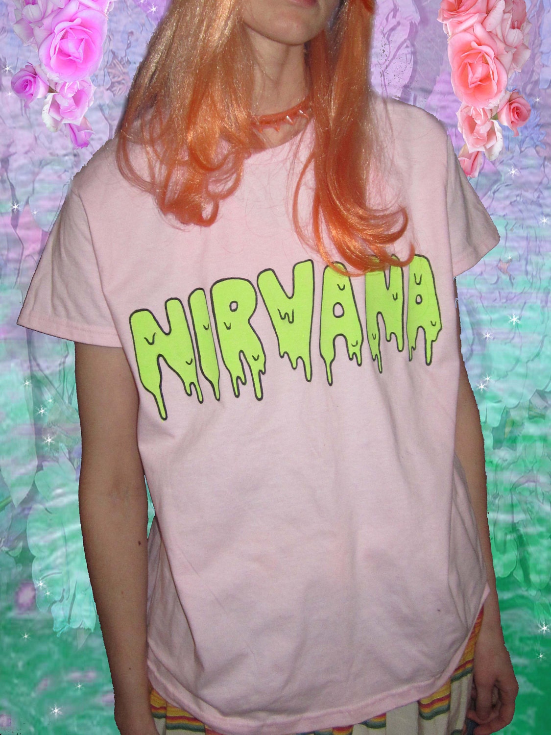 yard666sale NIRVANA in SLIME t SHIRT yard666sale