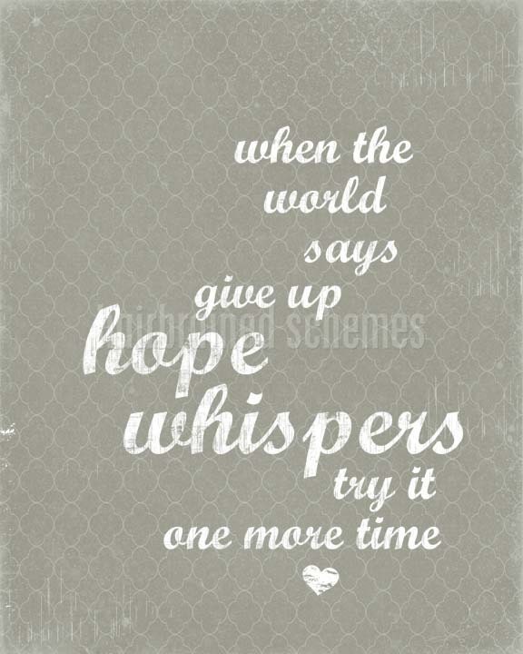Hope Whispers - Motivational Inspirational Art - Gray Taupe Quatrefoil