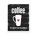 Coffee: It's what's for Breakfast - Kitchen Coffee Art Print - Black Leaf Green Aqua Blue - 8x10 Holiday Christmas Gift Under 25