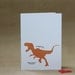 Valentines Day Dinosaur Greeting Card Rawrrr Means I Love You in Dinosaur Orange Hexagon T-Rex Kids
