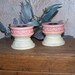Stoneware Shabby Chic Candleholders
