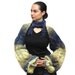 RESERVED to Lois - Elegant Artistic Mohair Shrug Dusk at the Lake, shawl yellow and blue, spring, summer, autumn by Solandia Ooak