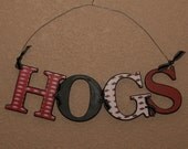 Arkansas Razorback HOGS sign