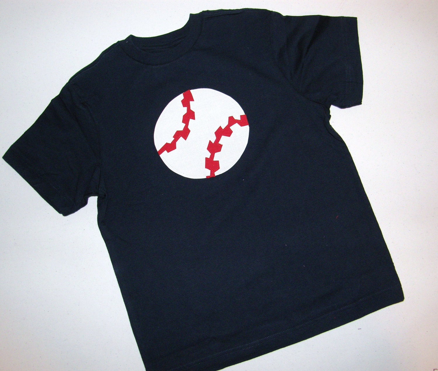 Baseball season - Tween, boy or girl, toddler black, navy or red knit SHIRT sports baseball applique, birthday, sports number- newborn - 16