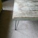 Island Barn coffee table XL industrial modern reclaimed wood with hairpin legs