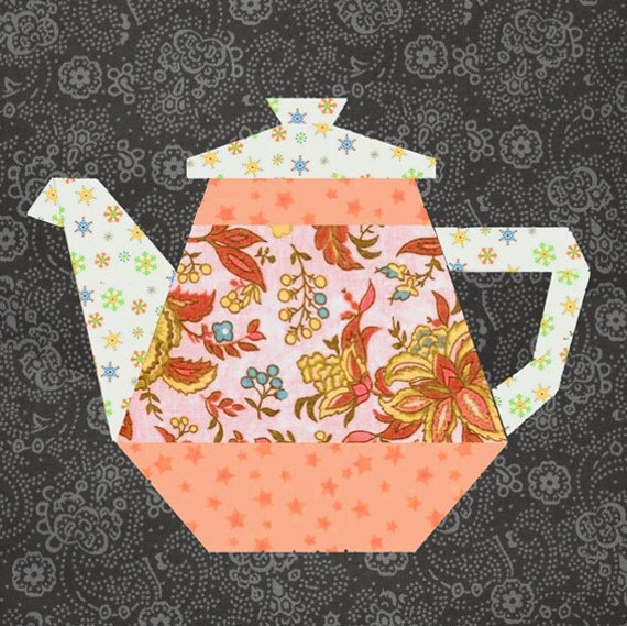 Чайники и чашки в технике paper piecing Чайники и чашки в технике paper piecing