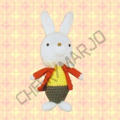 Crochet doll amigurumi PDF pattern - White Rabbit from Alice in Wonderland
