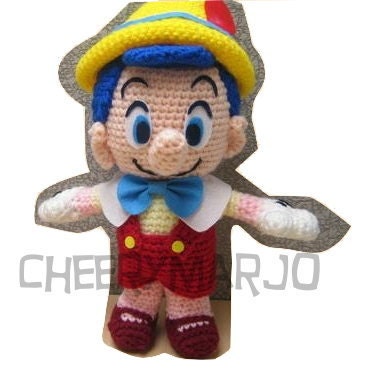 Crochet doll amigurumi PDF pattern - Pinocchio