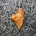 Olive Wood Heart, wood jewelry,Heart