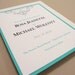 Wedding Save the Date, Tiffany Blue - Sample