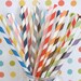 Reserved for Becca....200 Navy Stripe Straws, 200 Purple Stripe Straws, 80 Yellow Stripe Straws & 60 Light Pink Stripe Straws