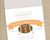 Auburn Football Birthday Party Invitation
