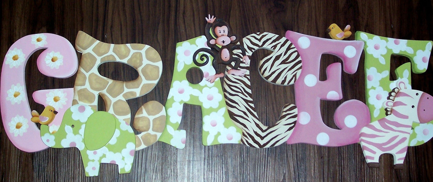 Handmade, Childrens handpainted, custom designed names
