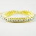 Beaded Friendship Bracelet, Light Yellow and Gray - Ready to Ship