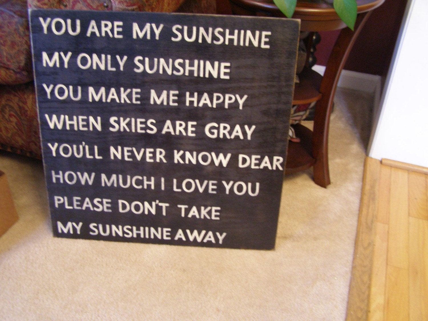 You Are My Sunshine Typography 2' Square XL Sign Wall Subway Art