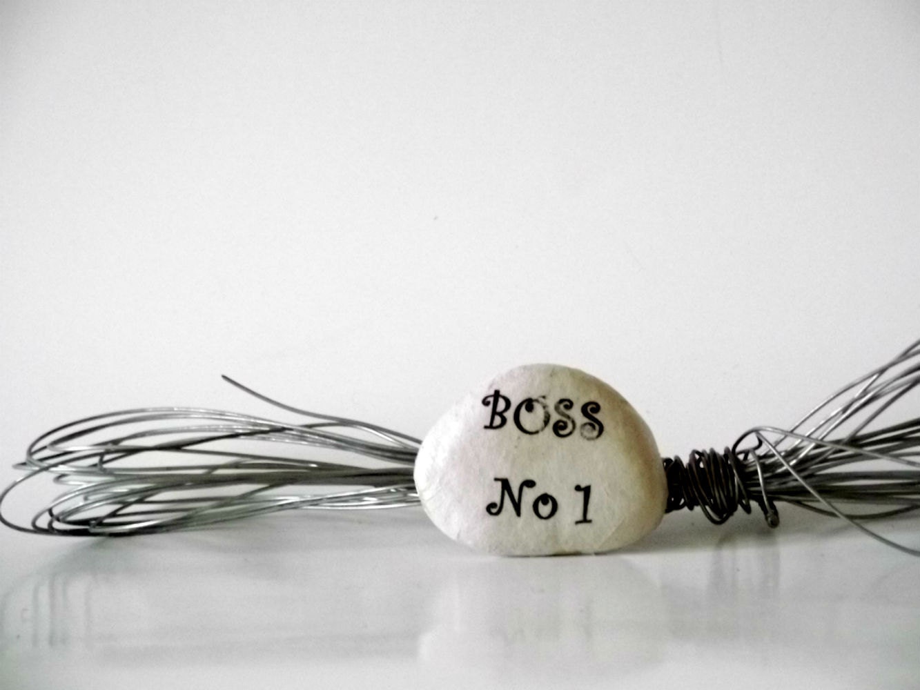 Gift for boss, fridge magnet, office decor, ivory beach stone Boss N1