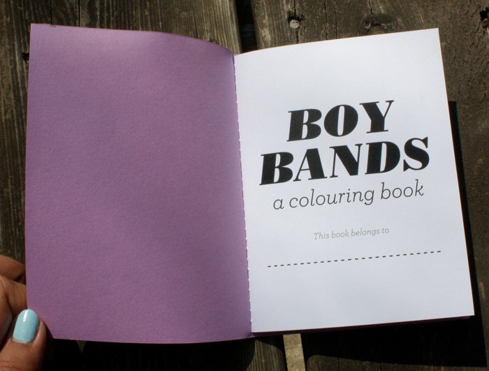 SALE - Boy Bands - A Mini Colouring Book