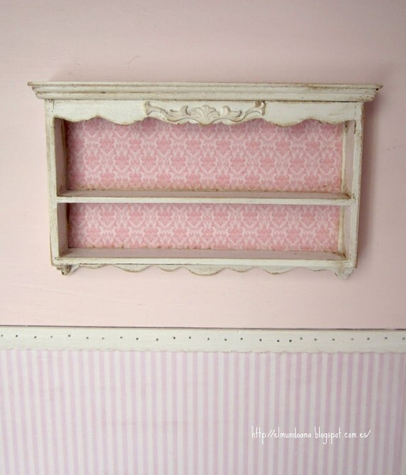 wall shelves shabby chic style scale1 12 by mundorosa on etsy wall shelves shabby chic style scale1 12 by mundorosa on etsy