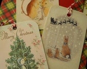 Peter Rabbit Gift Tag, Christmas Beatrix Potter