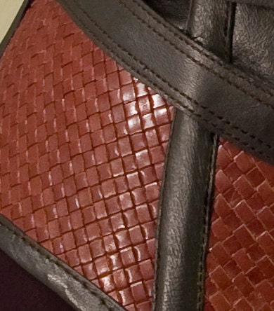 Fantasy woven leather under-bust corset