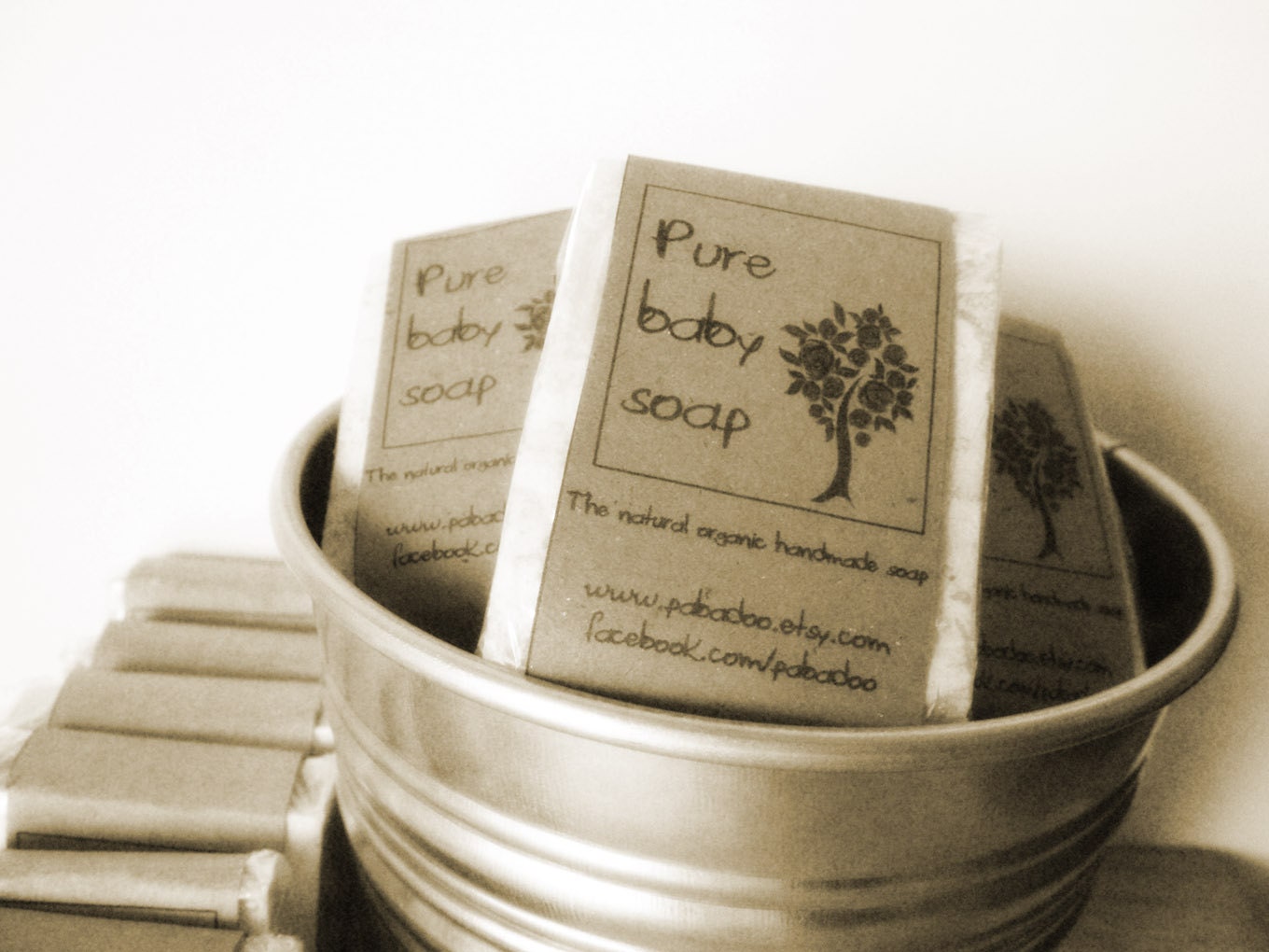 All Natural Handmade Organic Soap  -- 2 Natural Small Baby's Soaps Unscented  -- Only with Pure Olive Oil, Shea Butter and Coconut Oil