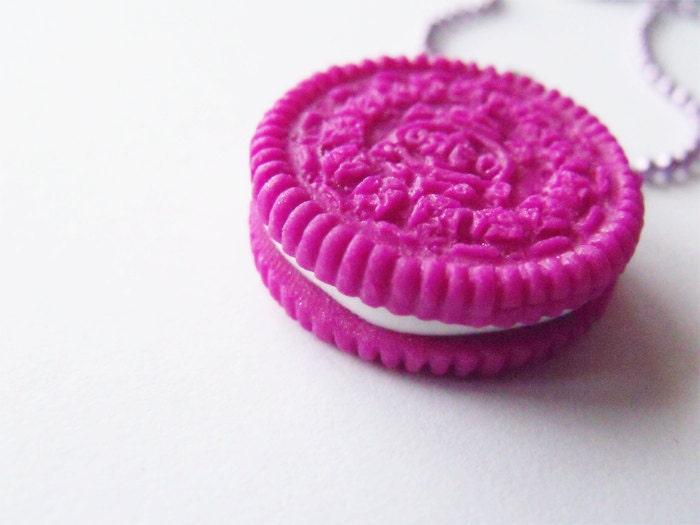 Metallic Purple Oreo Necklace