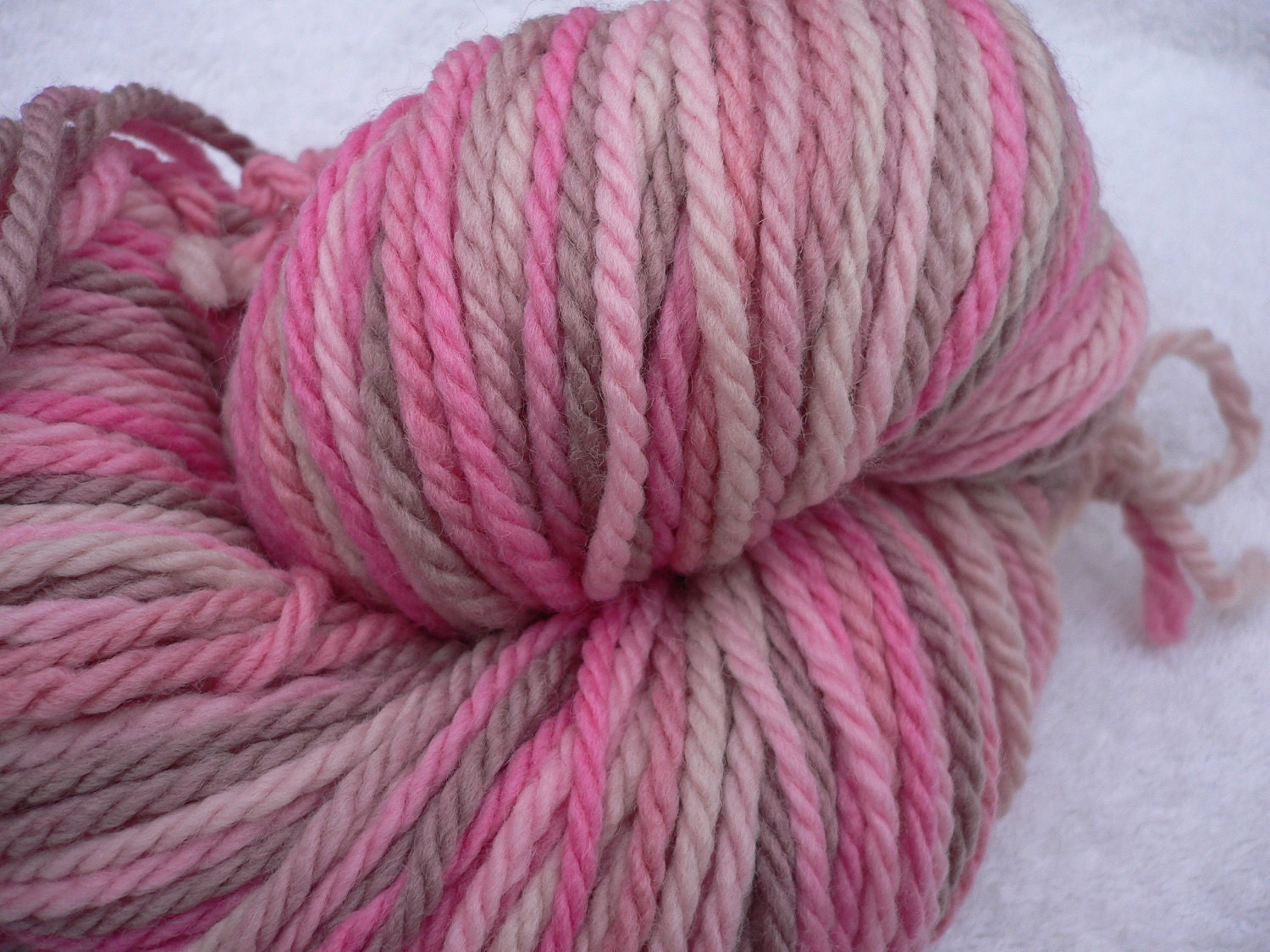 Effie Trinket, Inspired by the Hunger Games Movie, Hand Dyed Bulky Merino Wool