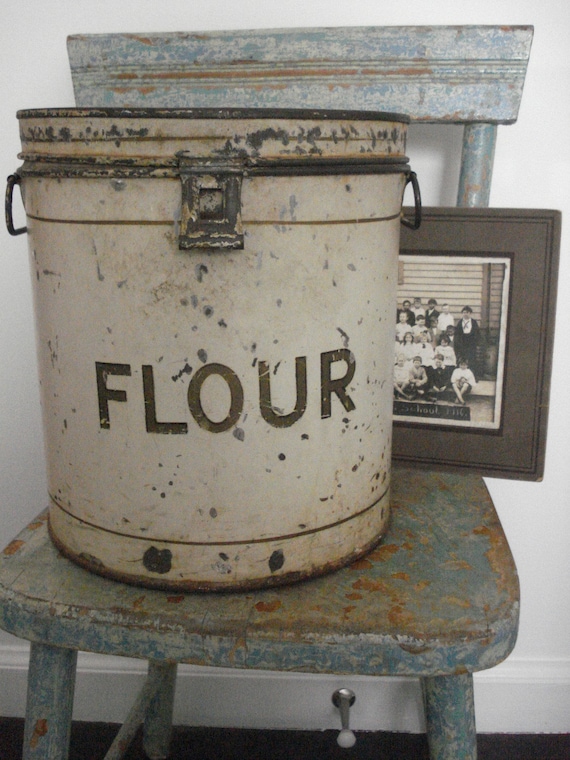 SALE vintage flour can