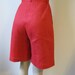 Anne Gerlin Red High Waisted Linen Shorts Size 8