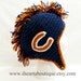 Adult Football Themed Crochet Mohawk Hats