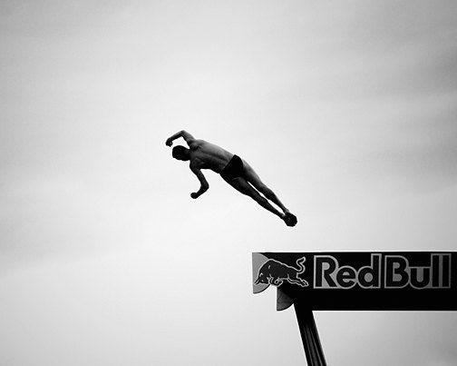 Diving Black And White 8"x10" Photograph For Cafe Bar Pub Hotel Restaurant Nursey Home Office Fine Art Wall Decor Ikea Ribba Size