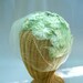 Vintage Ladies Hat Floral Headband Light Green Veil