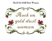 Swagger: Rock On Gold Dust Woman Cross Stitch Pattern
