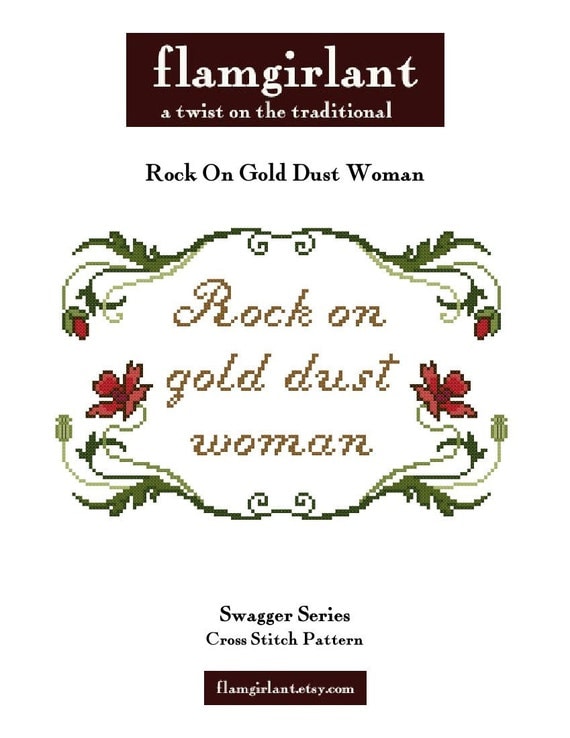 Swagger: Rock On Gold Dust Woman Cross Stitch Pattern