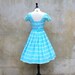 30% OFF 1950's vintage day dress by Pat Premo of California/ 50's baby blue springtime cocktail dress/ M