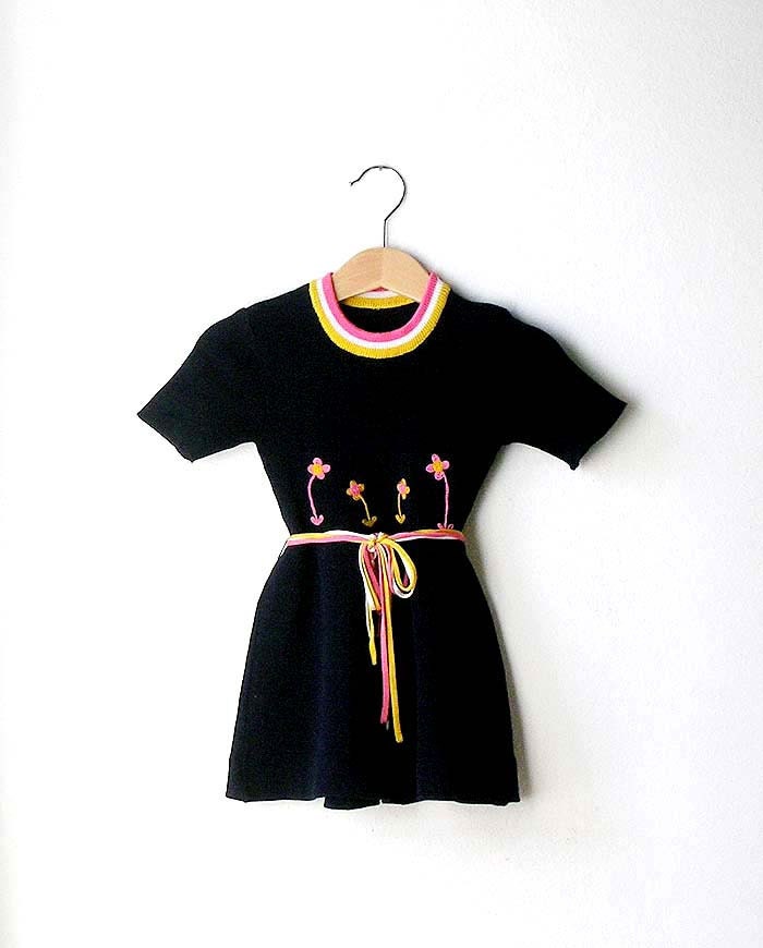 Knit Baby Dress Blue