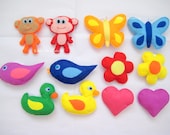 Felt Animals Ornaments for Kids Room and Nursery Decor - 12 pieces