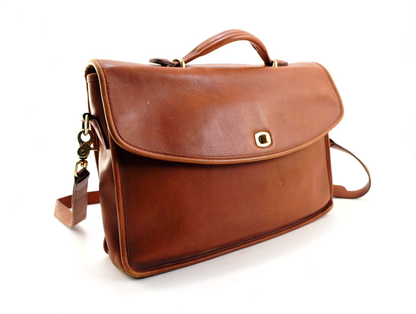 Coach Messenger Bag / Laptop Bag in Brown Leather by NashDryGoods